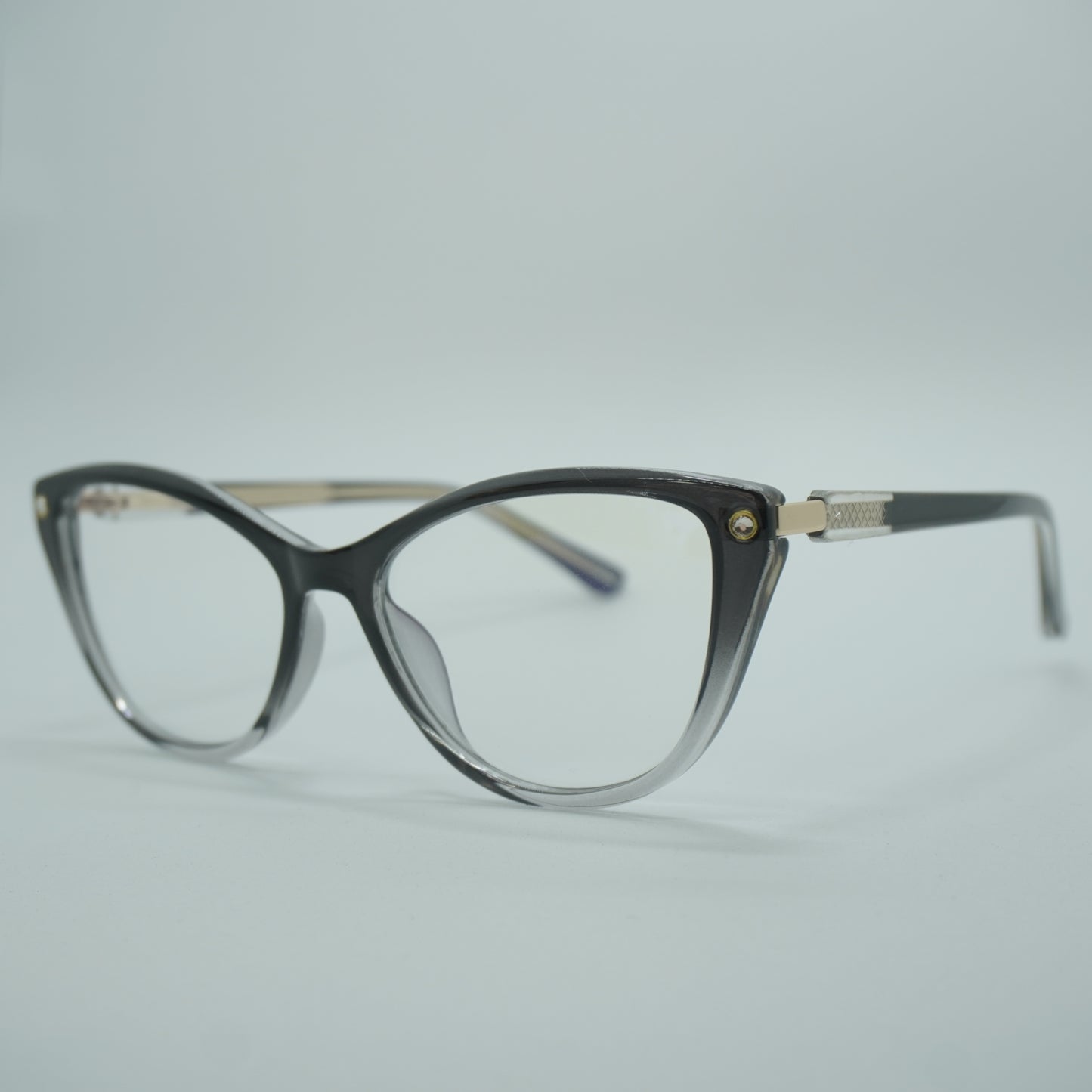 Montura Mujer - Negra/Metal+ lente formulado.