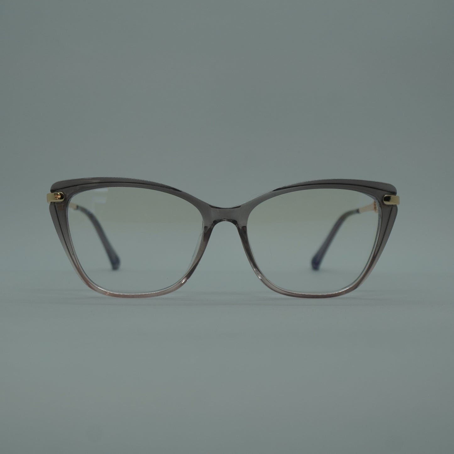 Montura Mujer - Traslucida Gris Rosada+ lente formulado.