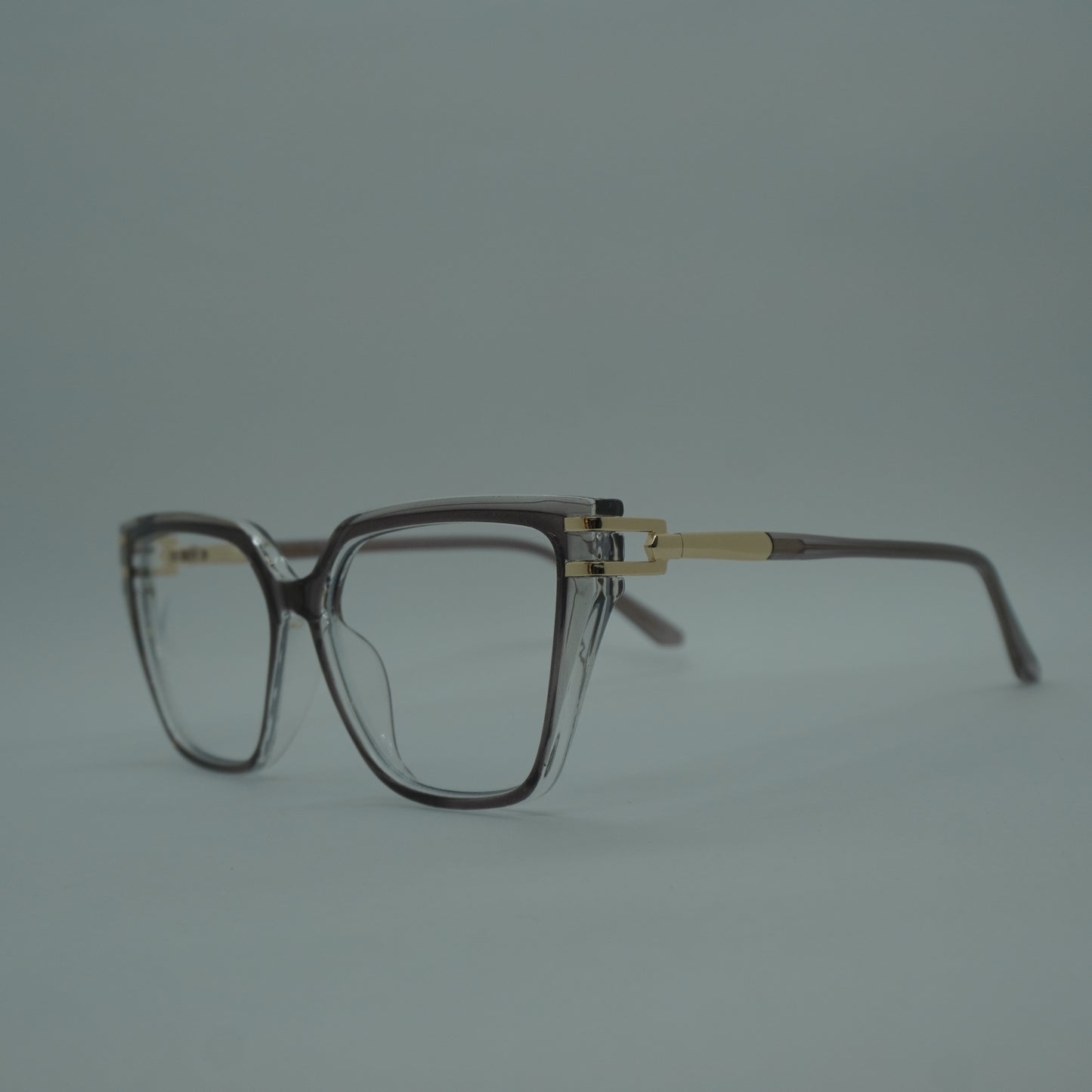 Montura Mujer - Traslucida metalica+ lente formulado.