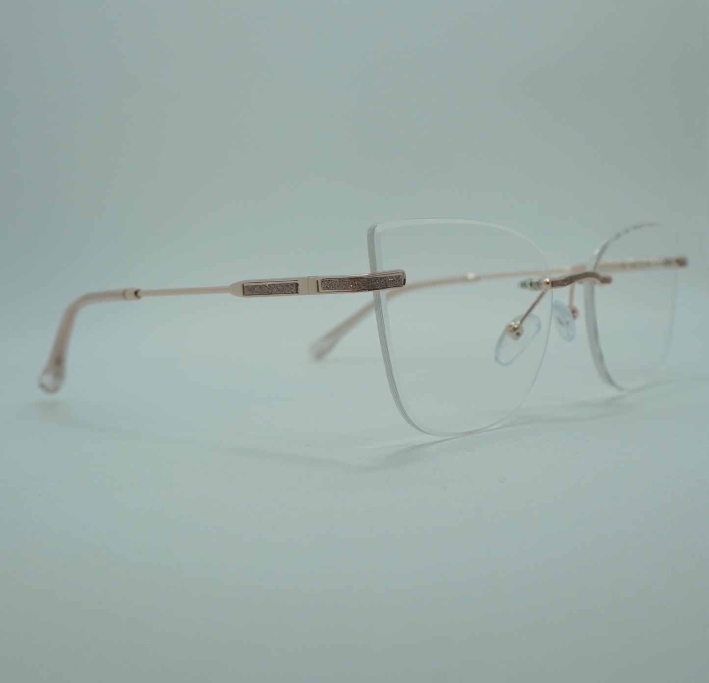 Montura Mujer Tres Piezas - Doradas+ lente formulado.