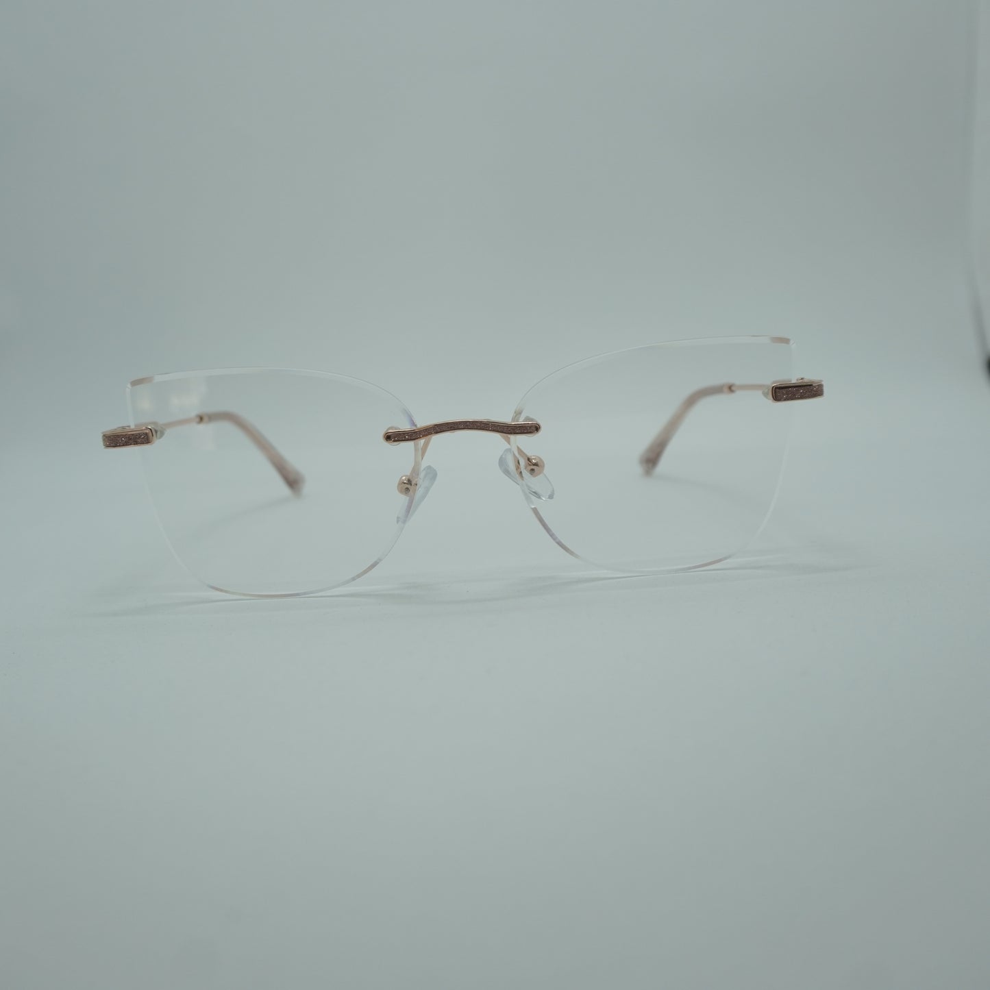 Montura Mujer Tres Piezas - Doradas+ lente formulado.