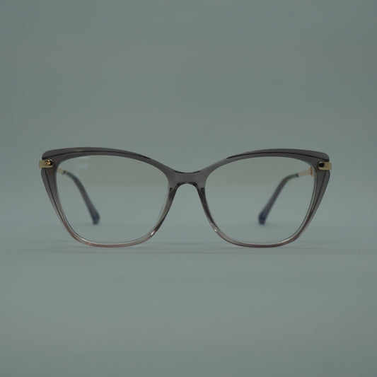 Montura Mujer - Traslucida Gris Rosada+ lente formulado.