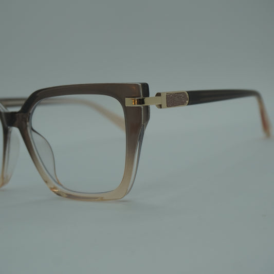 Montura Mujer - Traslucida Cafe+ lente formulado.