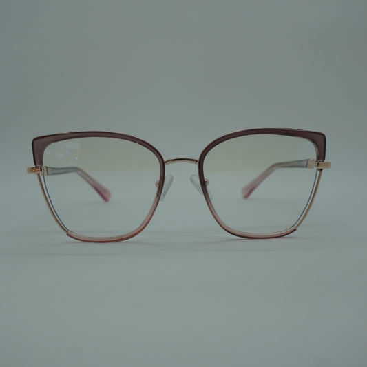 Montura Mujer - Traslucida Marron + lente formulado.