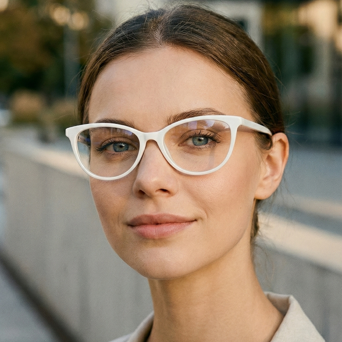 Montura Blanca Agatada - Estilo Contemporaneo