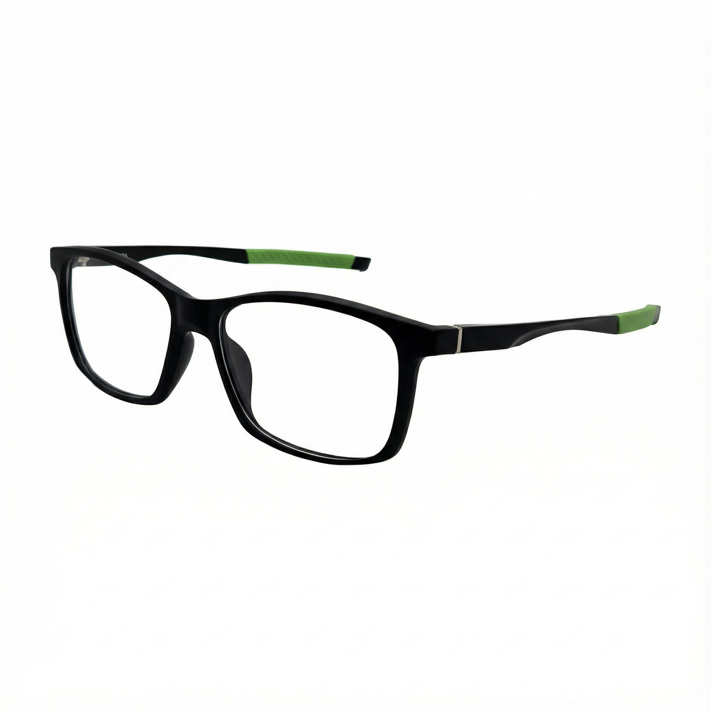 Montura Negro/Verde - Estilo Cuadrado Clásico