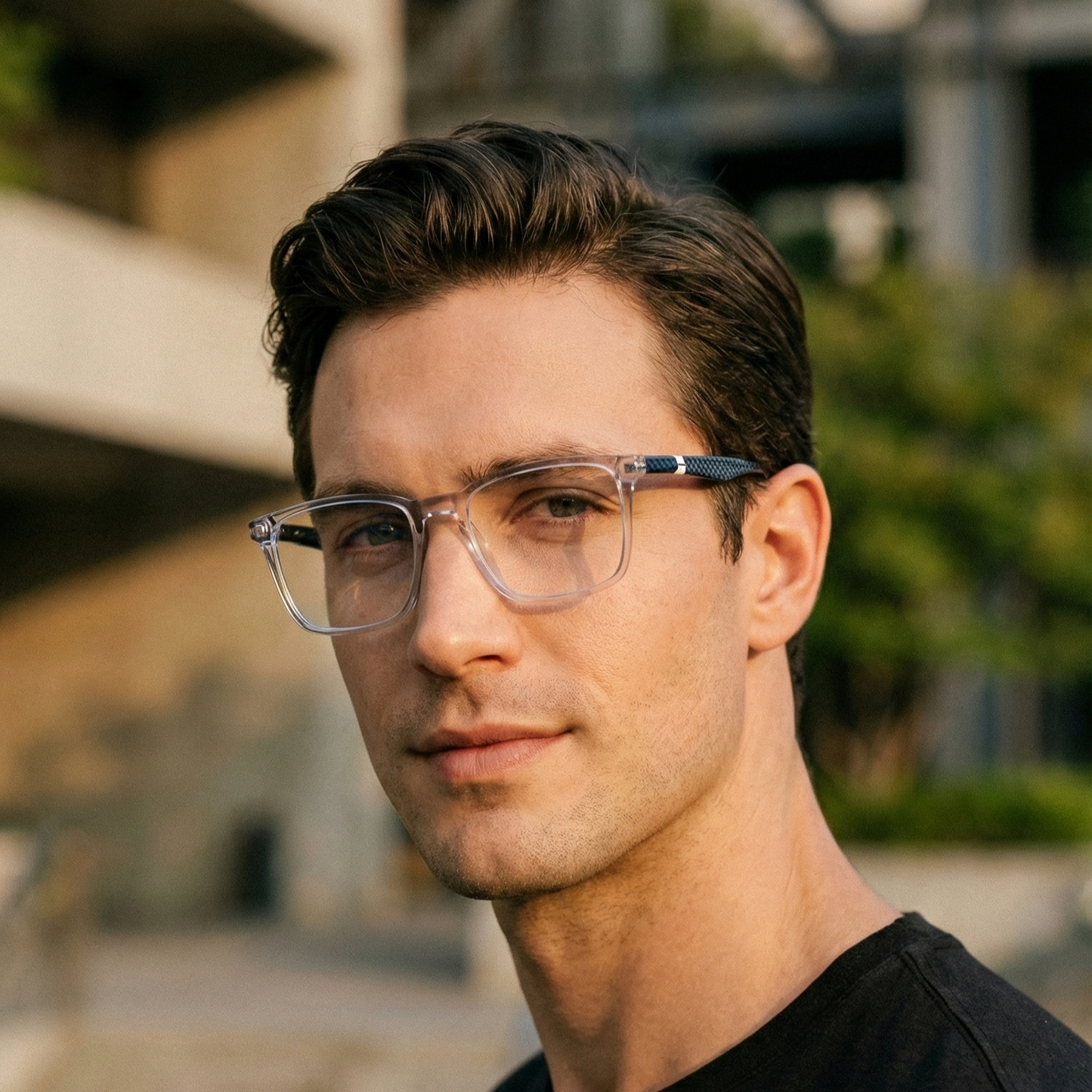 Montura Traslúcida-zafiro - Estilo Clásico Wayfarer